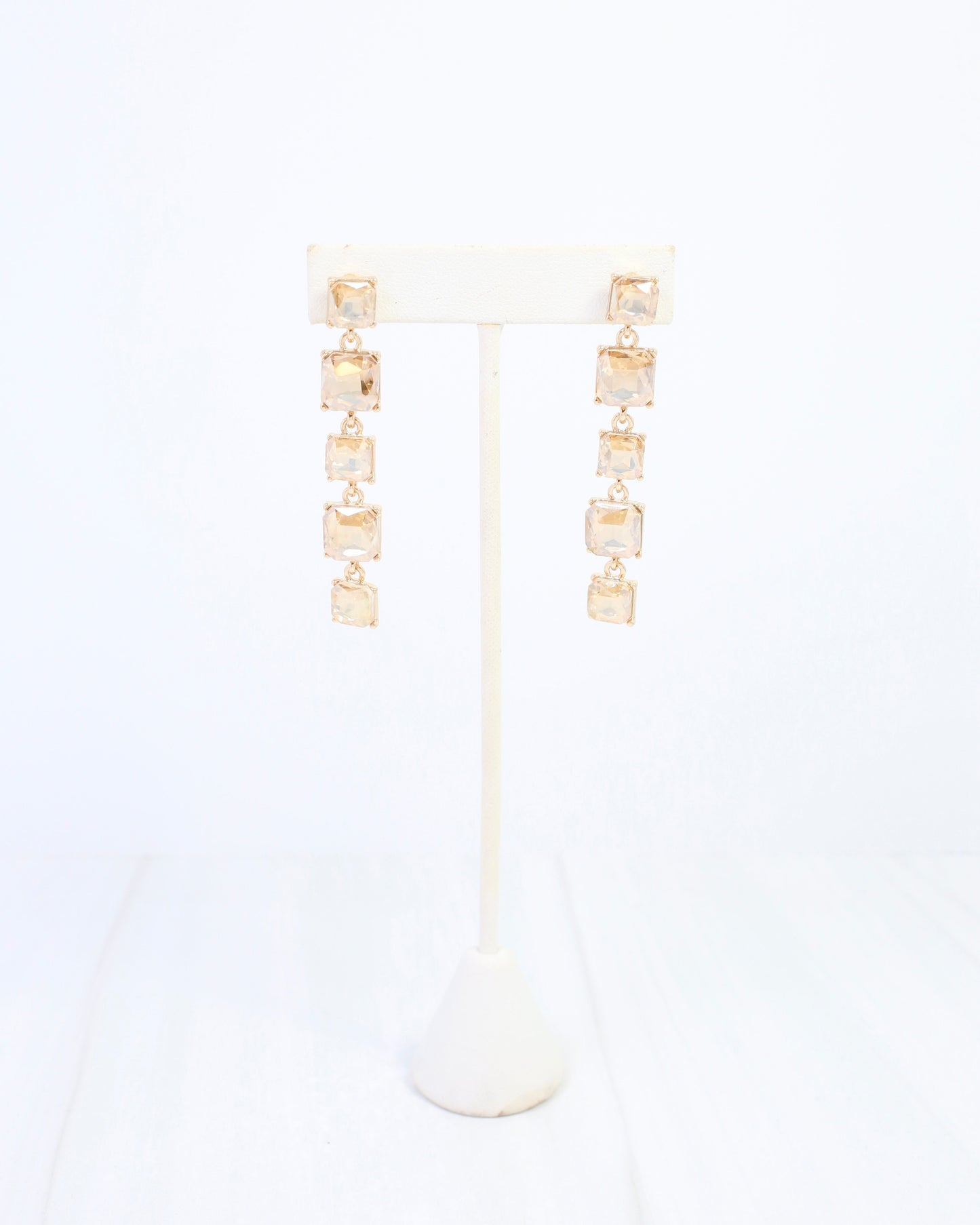 Corsica Crystal Drop Earring Champagne