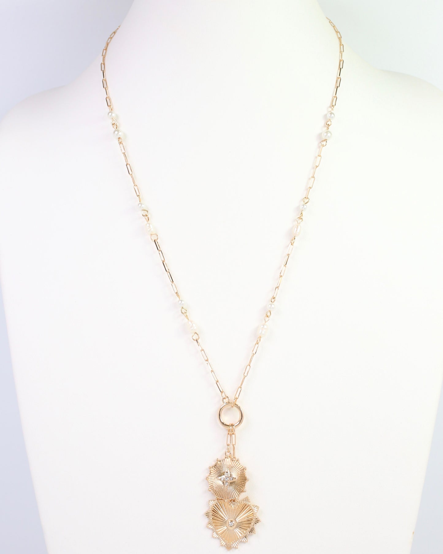 Harmon Heart Charm Necklace Gold