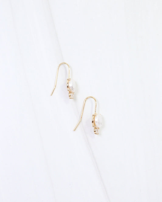 Makayla Pearl Hook Earring WR Gold