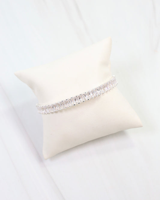 Paradise CZ Cuff Bracelet Silver