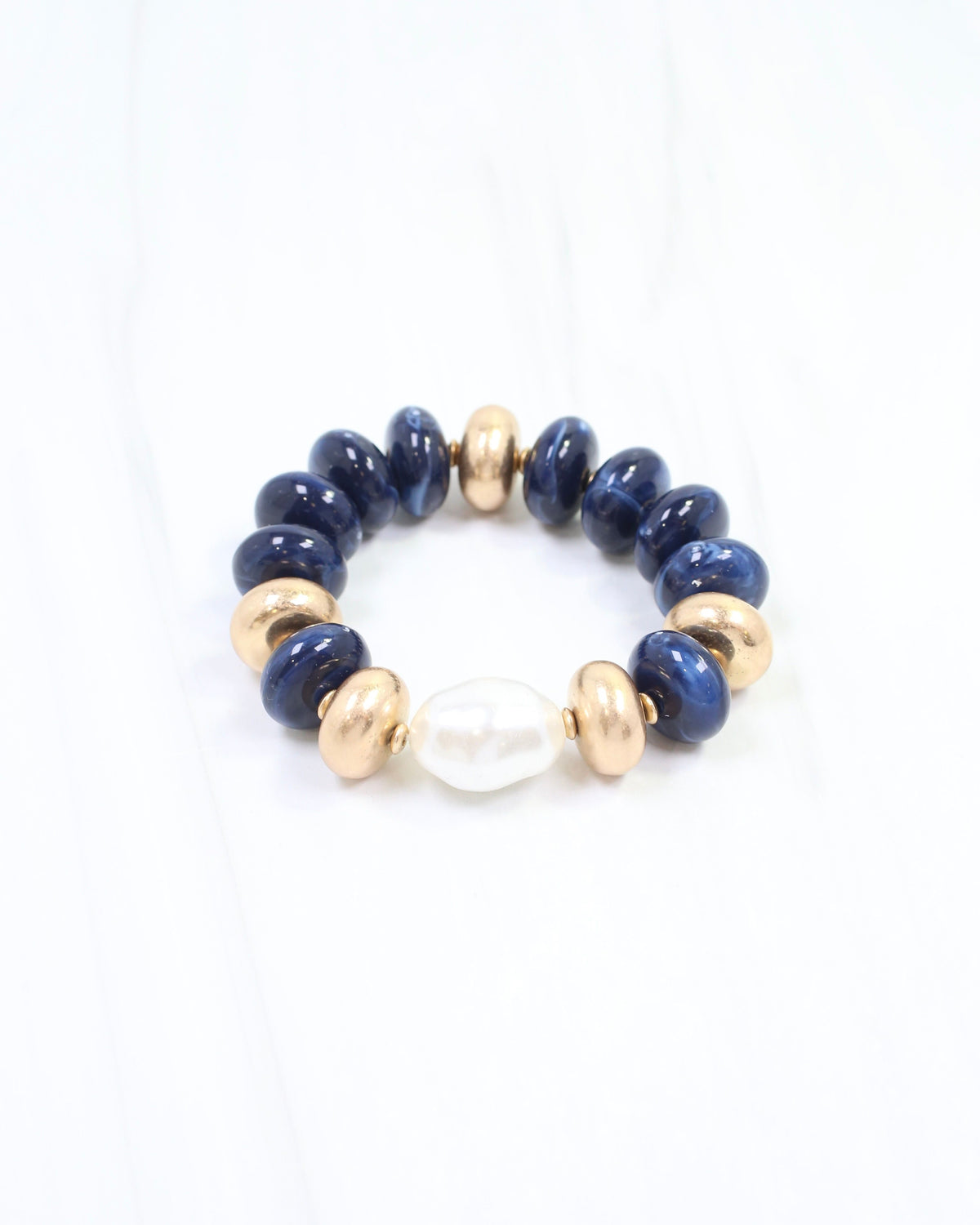 Abenger Beaded Bracelet Navy