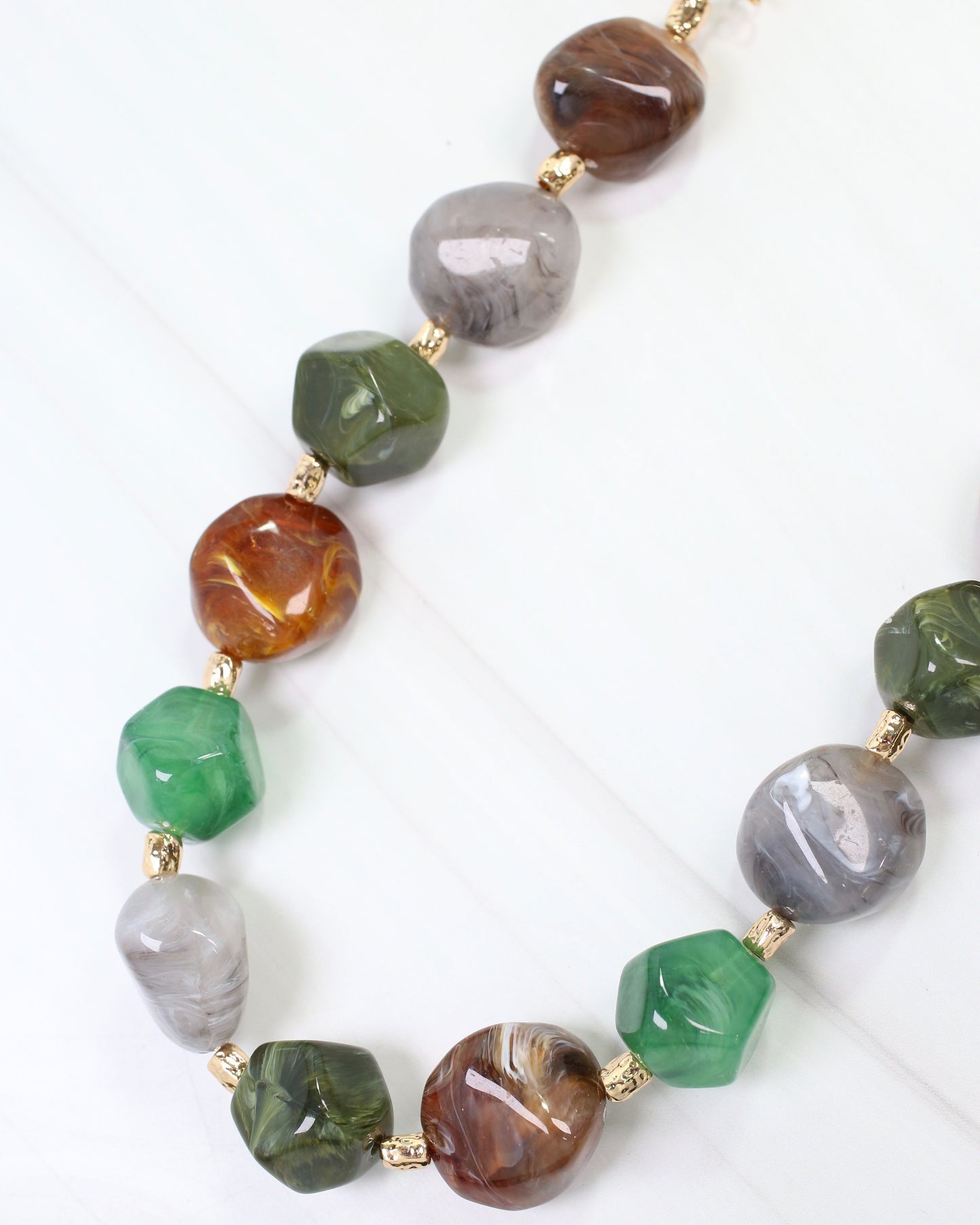 Scarborough Stone Necklace Green Multi