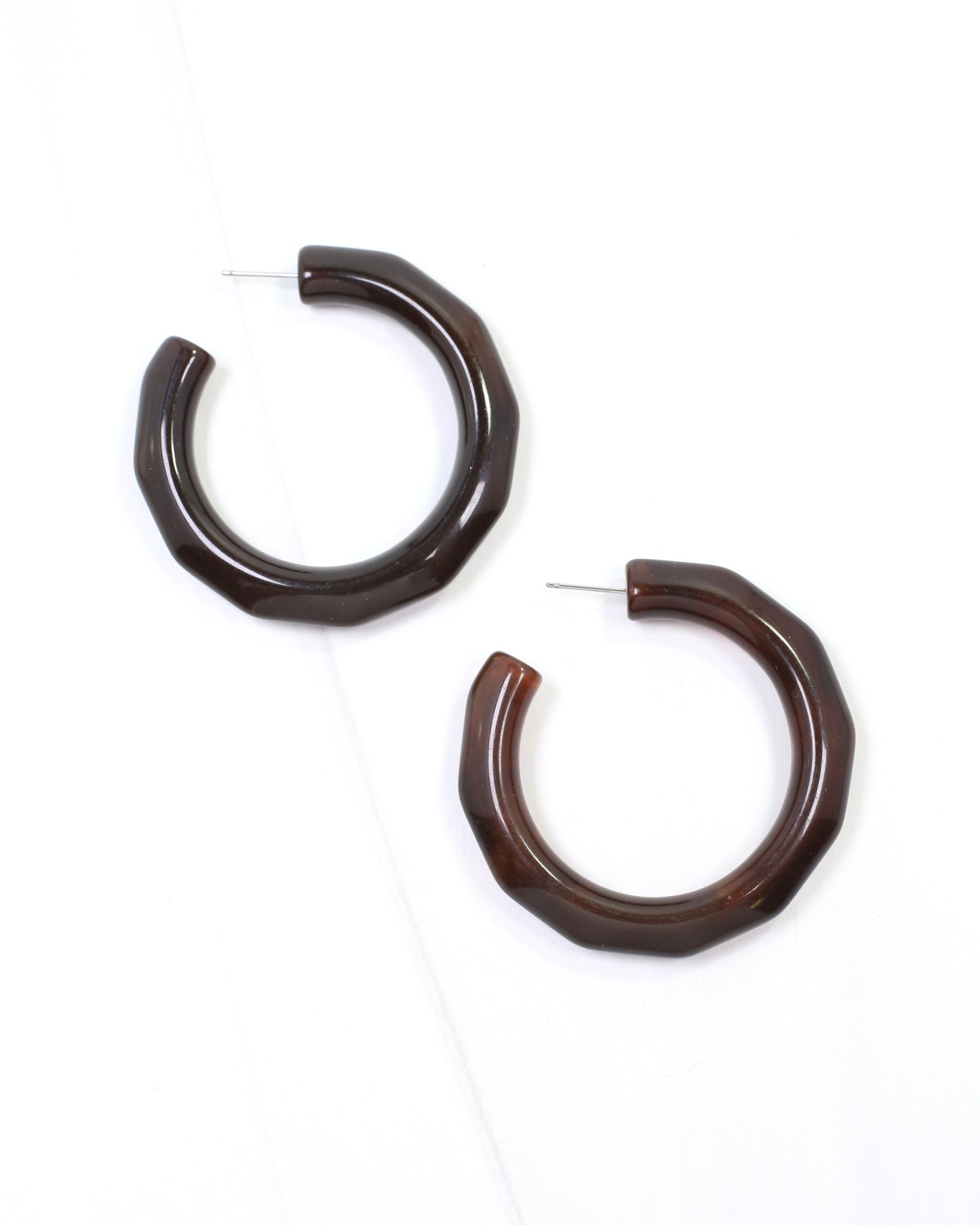 Castlemaine Geometric Hoop Earring Tortoise