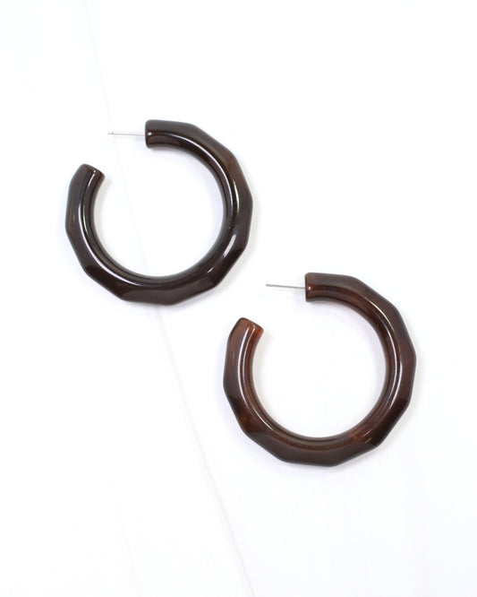 Castlemaine Geometric Hoop Earring Tortoise
