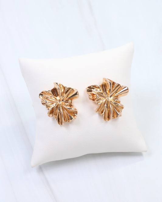 Amaris Layered Flower Earring Gold