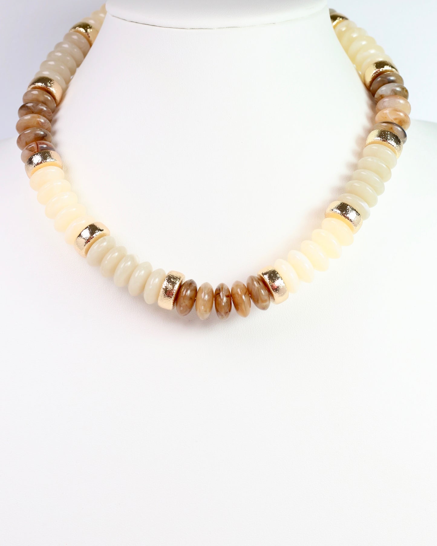 Eye Candy Beaded Necklace Ivory