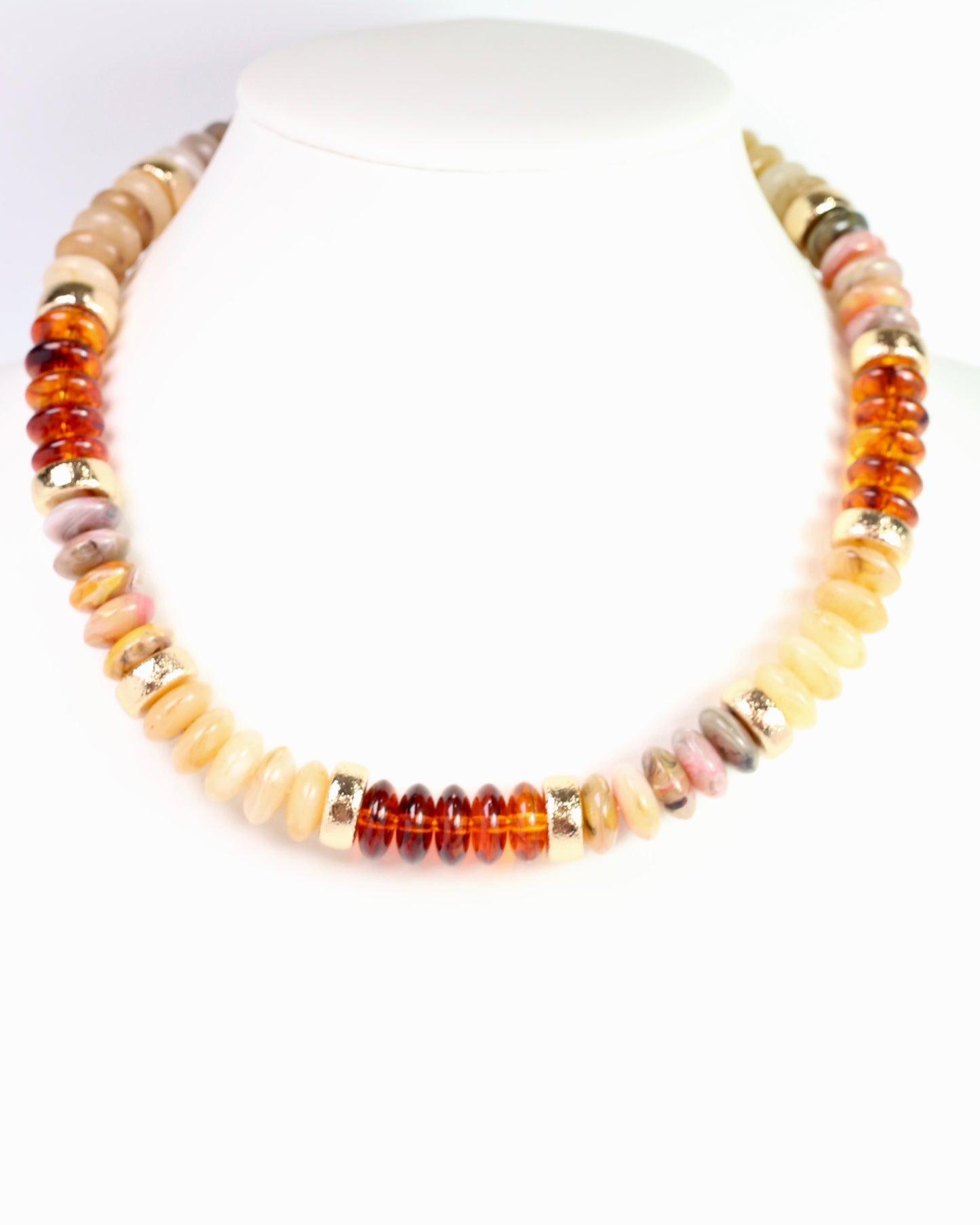 Eye Candy Beaded Necklace Tortoise