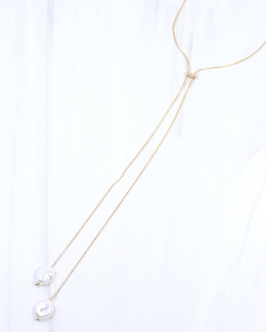 Bendigo Long  Adjustable Y Necklace Gold
