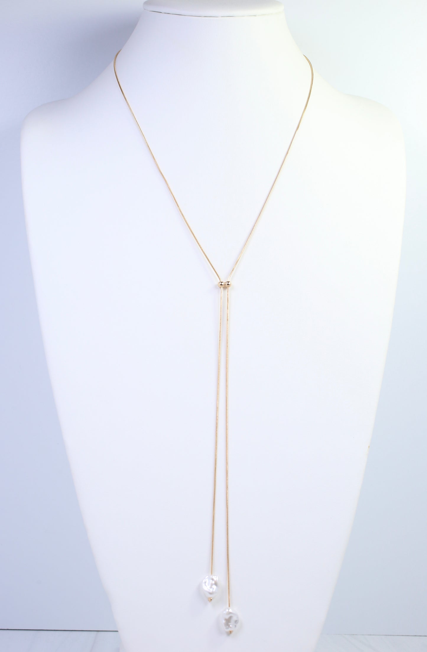 Bendigo Long  Adjustable Y Necklace Gold
