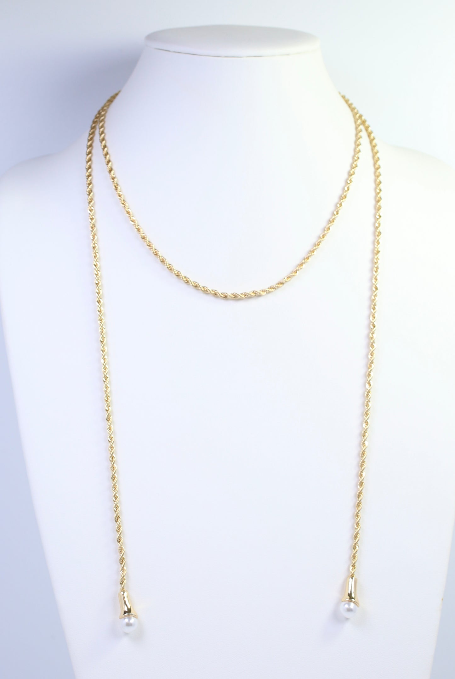 Benalla Long Rope Chain Necklace Gold