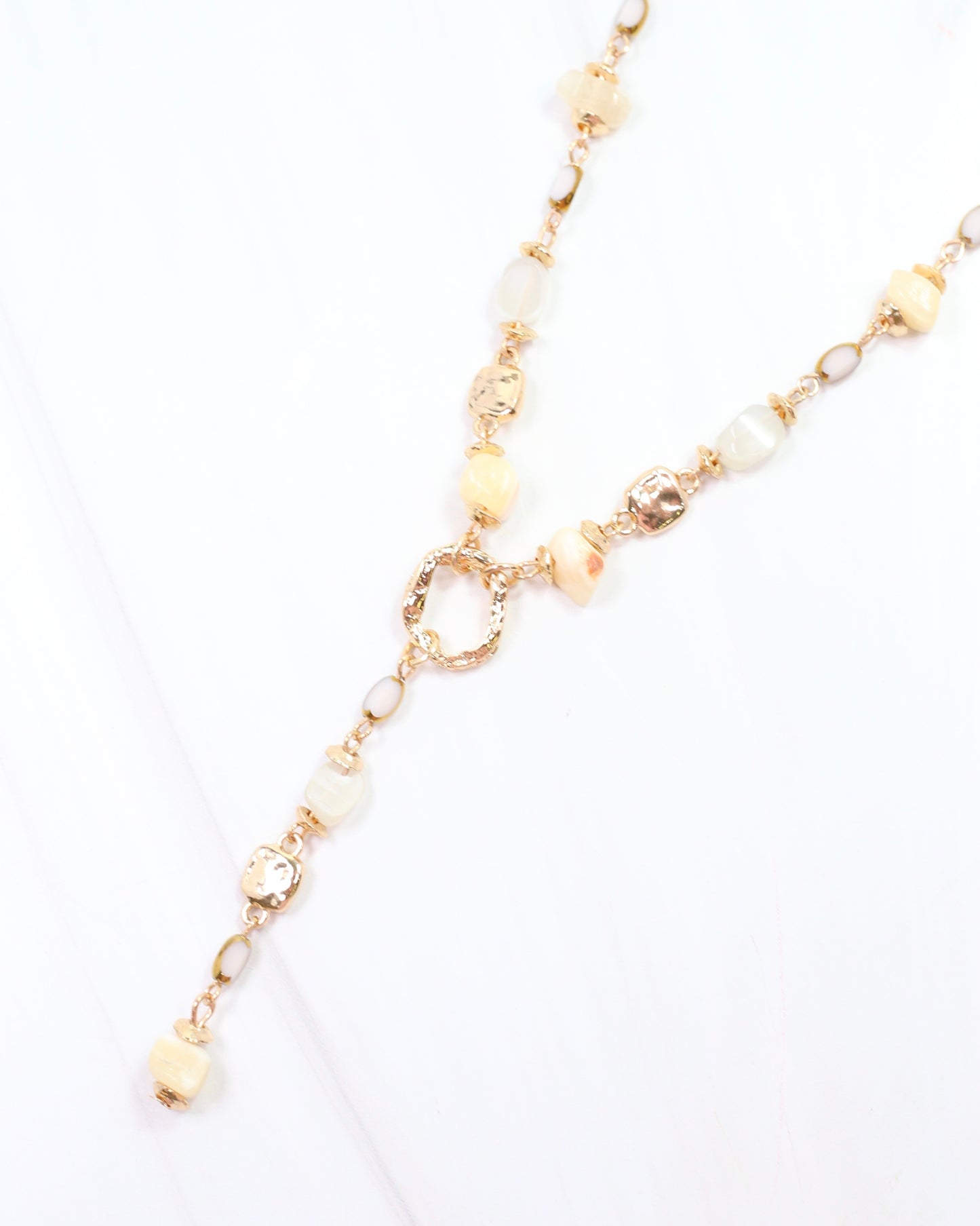 Letti Stone Y Necklace Natural