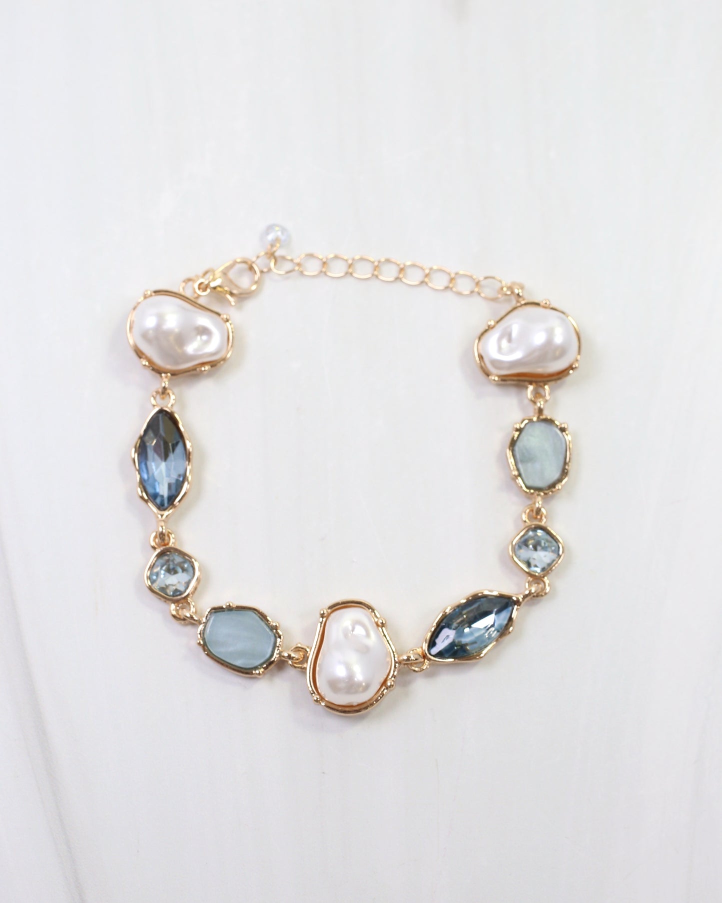 Aleia Pearl and Stone Bracelet Blue