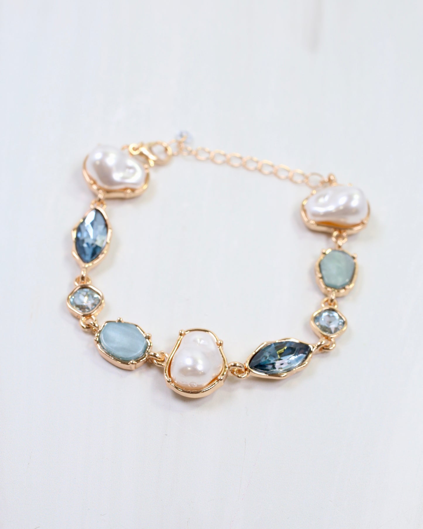 Aleia Pearl and Stone Bracelet Blue