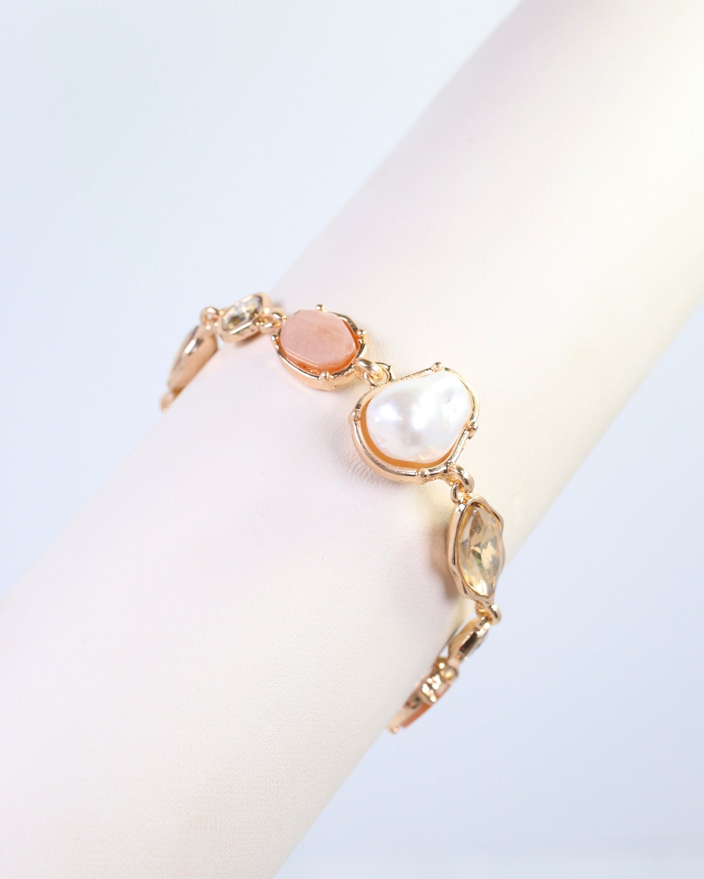Aleia Pearl and Stone Bracelet Topaz