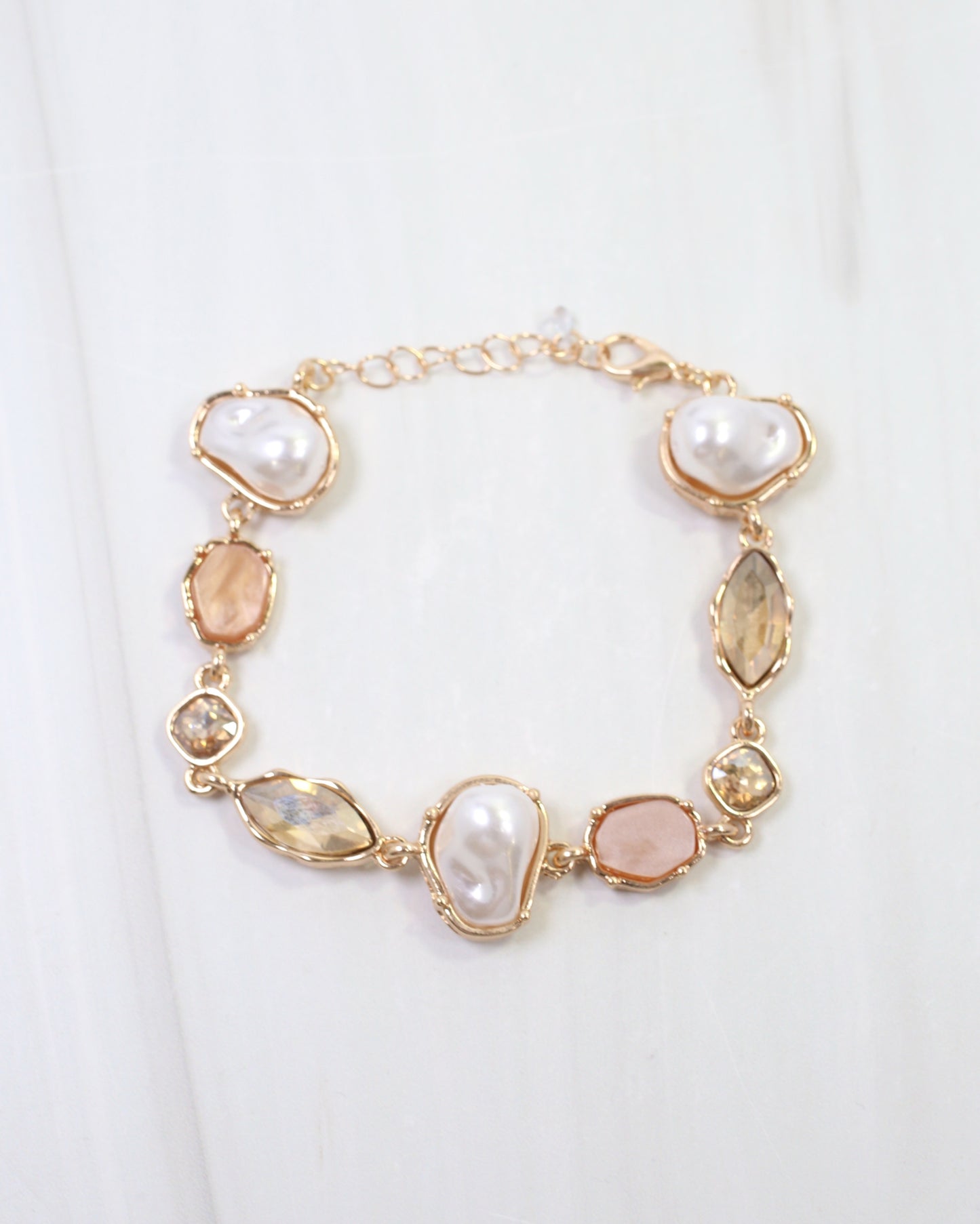 Aleia Pearl and Stone Bracelet Topaz