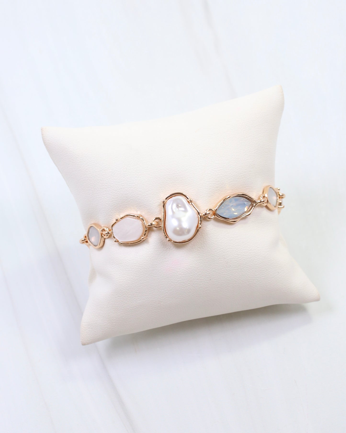 Aleia Pearl and Stone Bracelet Opal