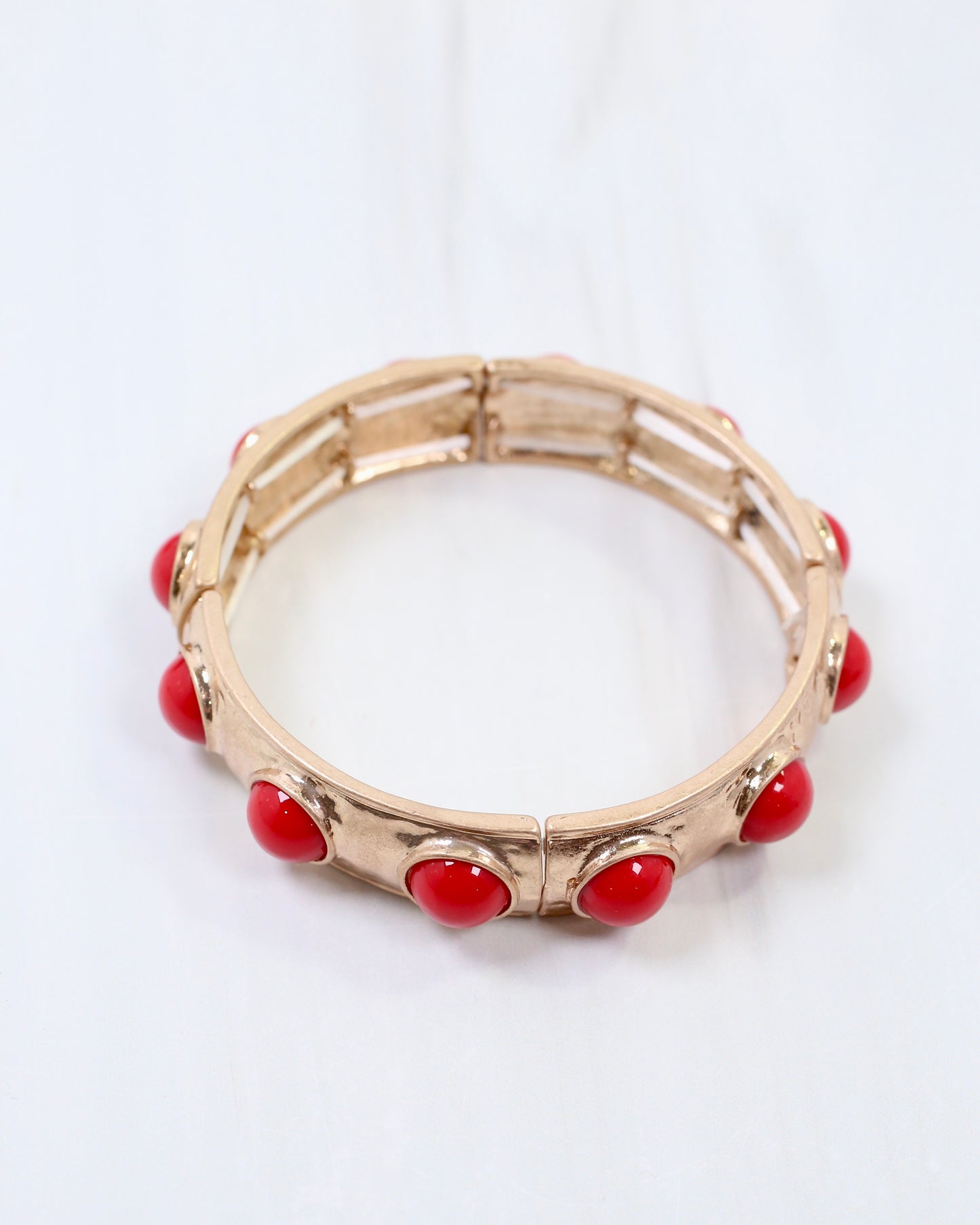 Reagan Stretch Bracelet Red