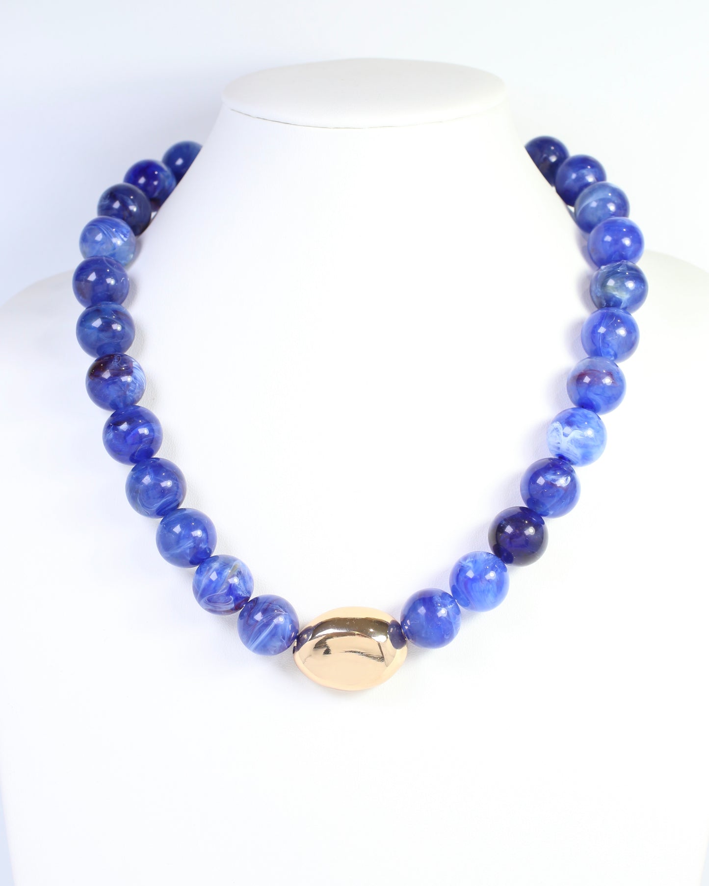 Brooklyn Bold Stone Necklace Blue