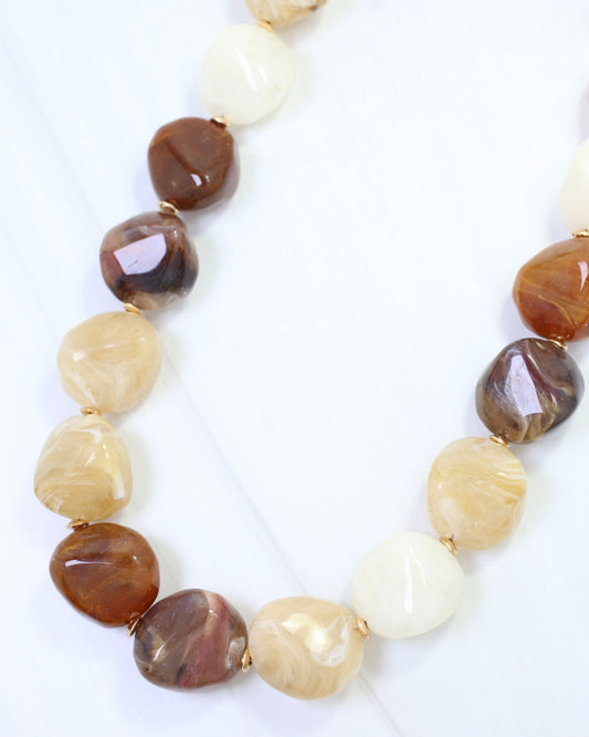 Clarksdale Marble Necklace Natural Multi