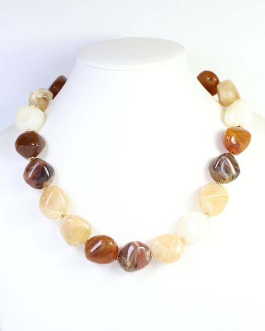 Clarksdale Marble Necklace Natural Multi