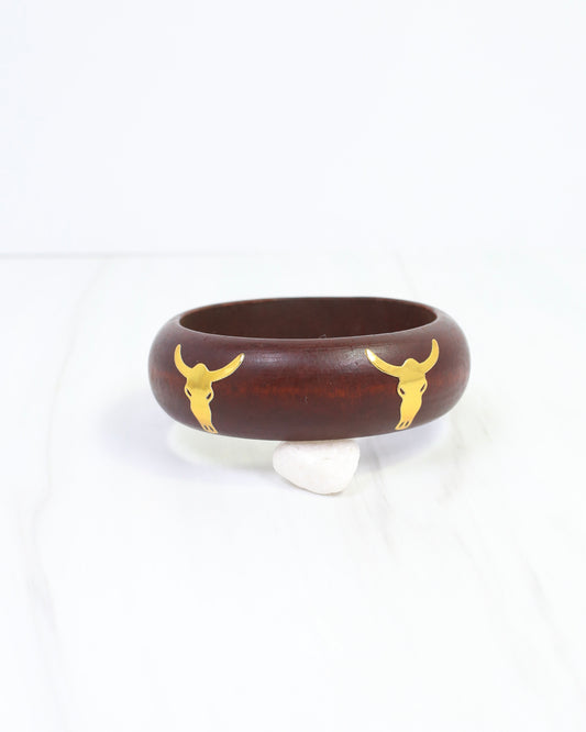 Agnes Bull Bangle Bracelet Brown