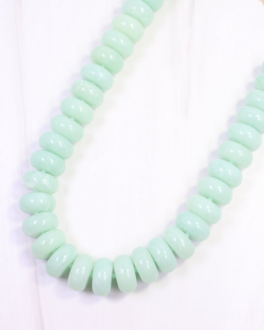 Pipestone Marble Beaded Necklace Mint