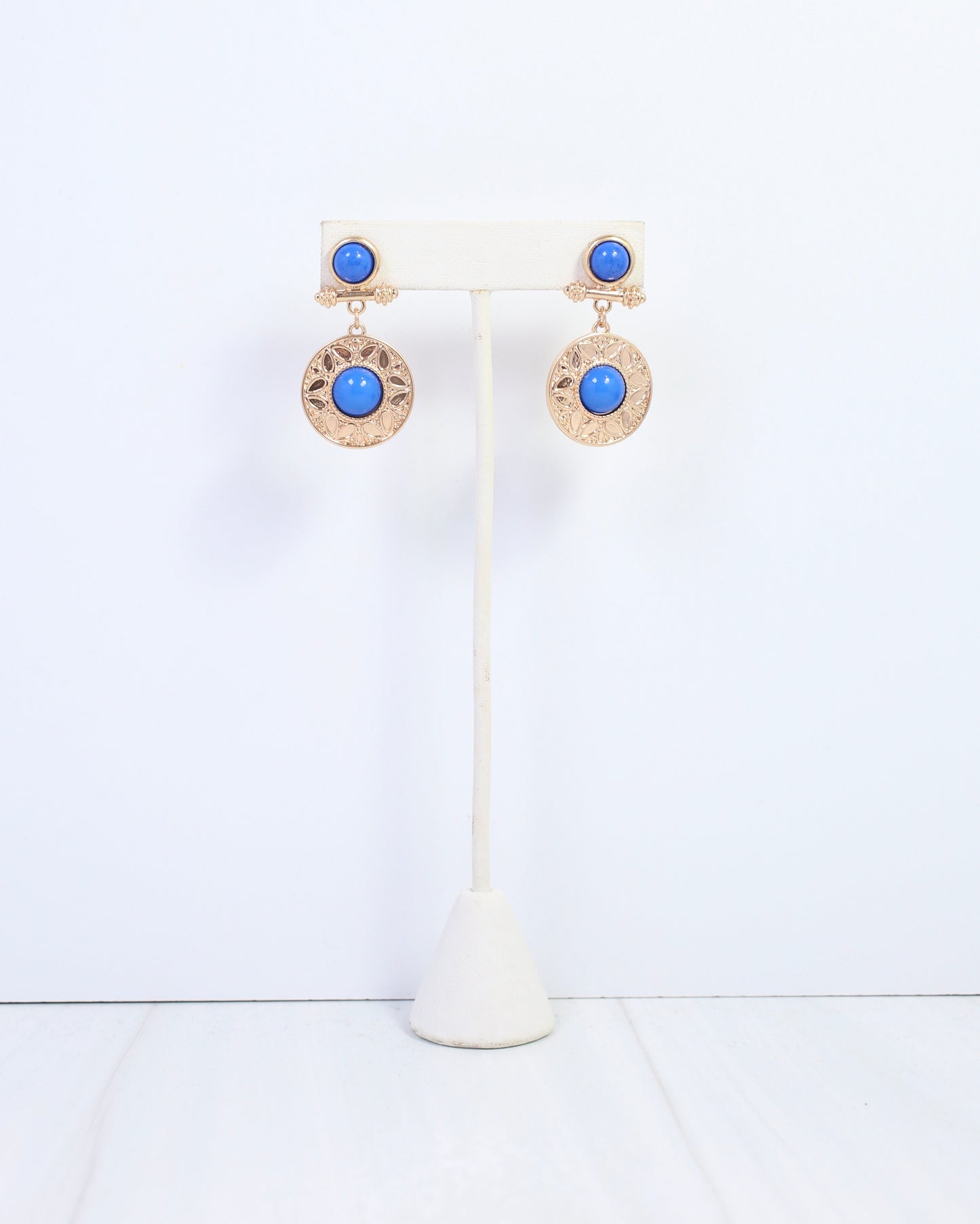 Terrace Circle Drop Earring Blue