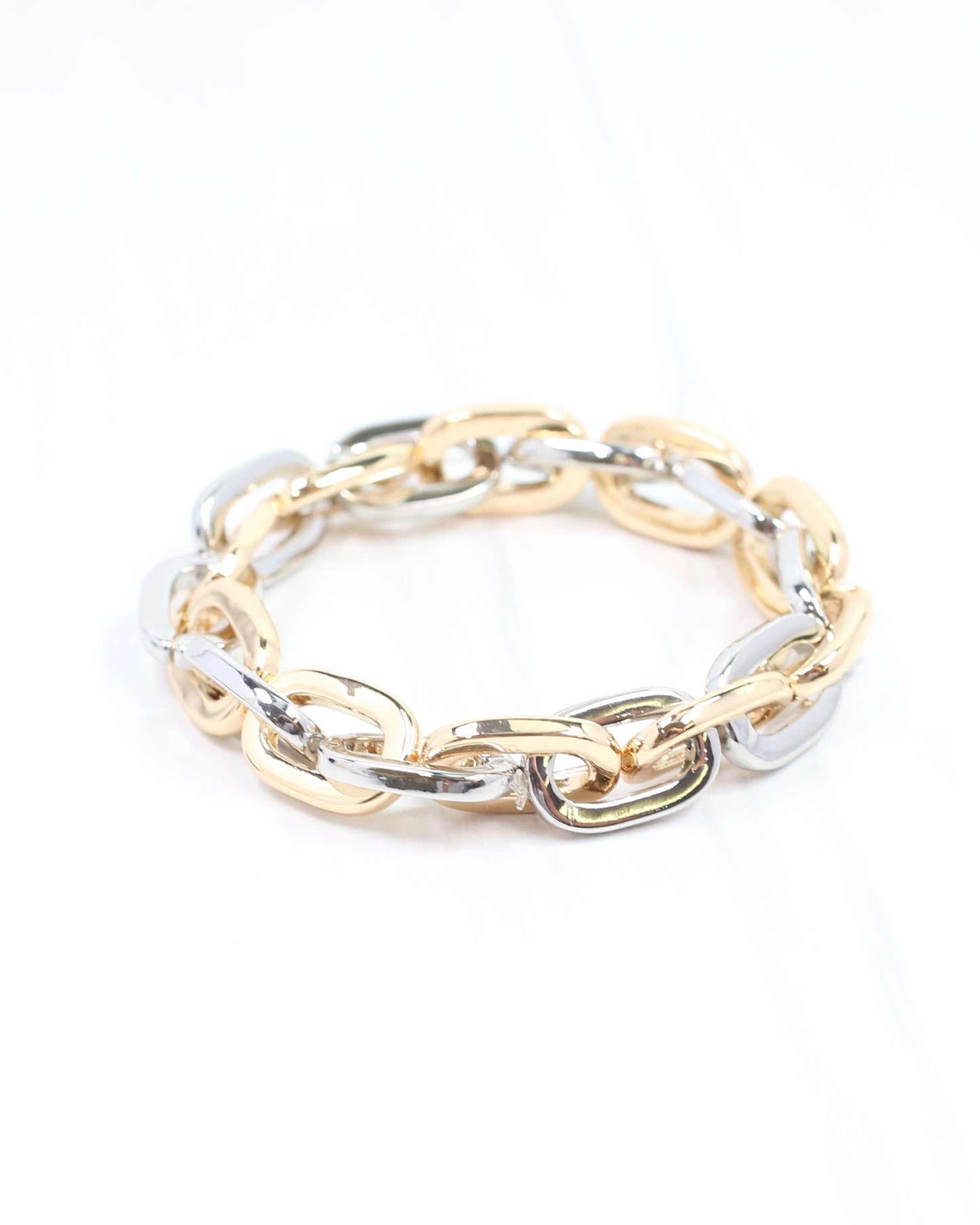 Josie Link Stretch Bracelet Gold-Silver