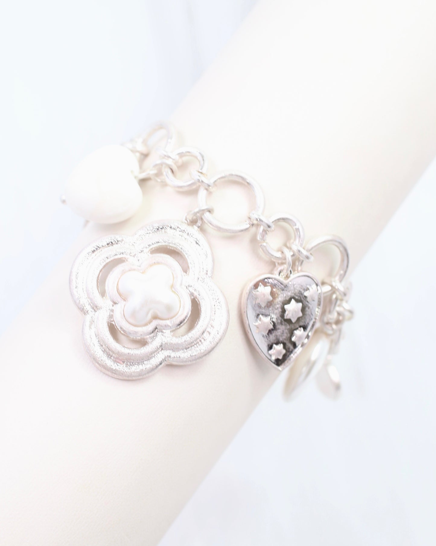 Duchess Charm Bracelet Worn Silver