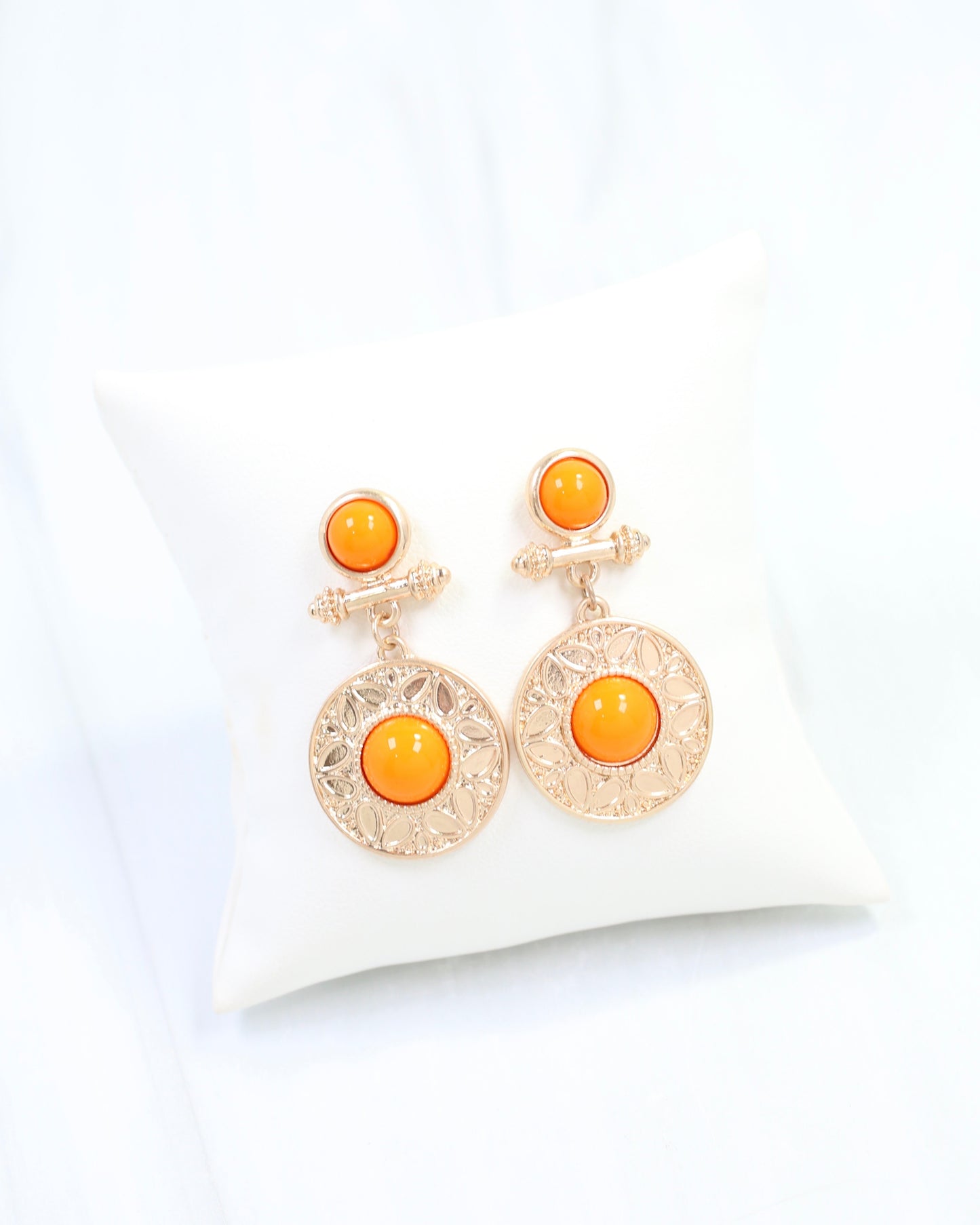 Terrace Circle Drop Earring Orange