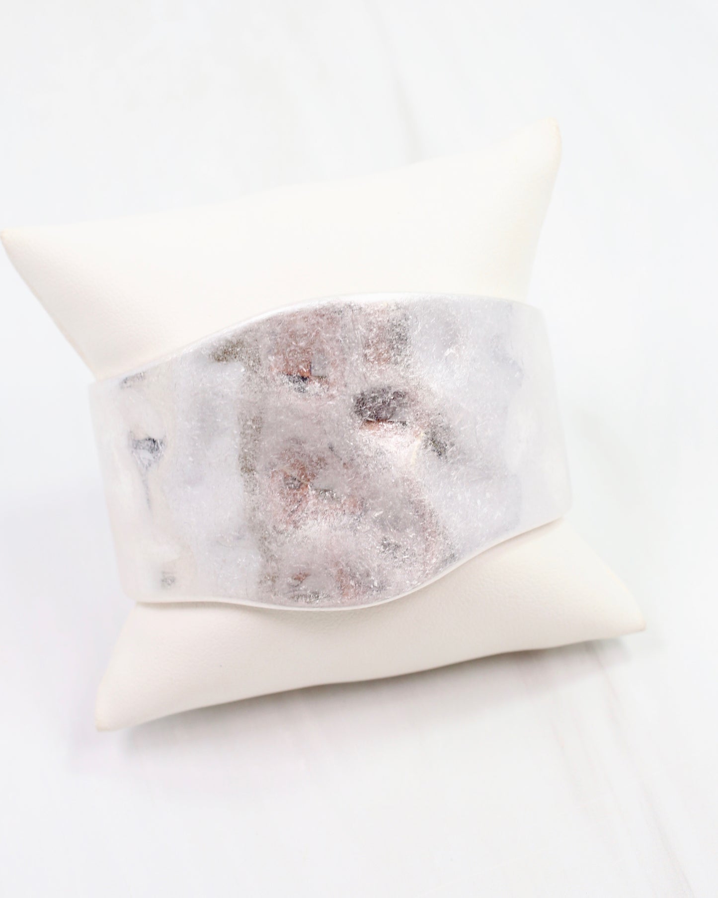 Empress Bangle Bracelet Worn Silver