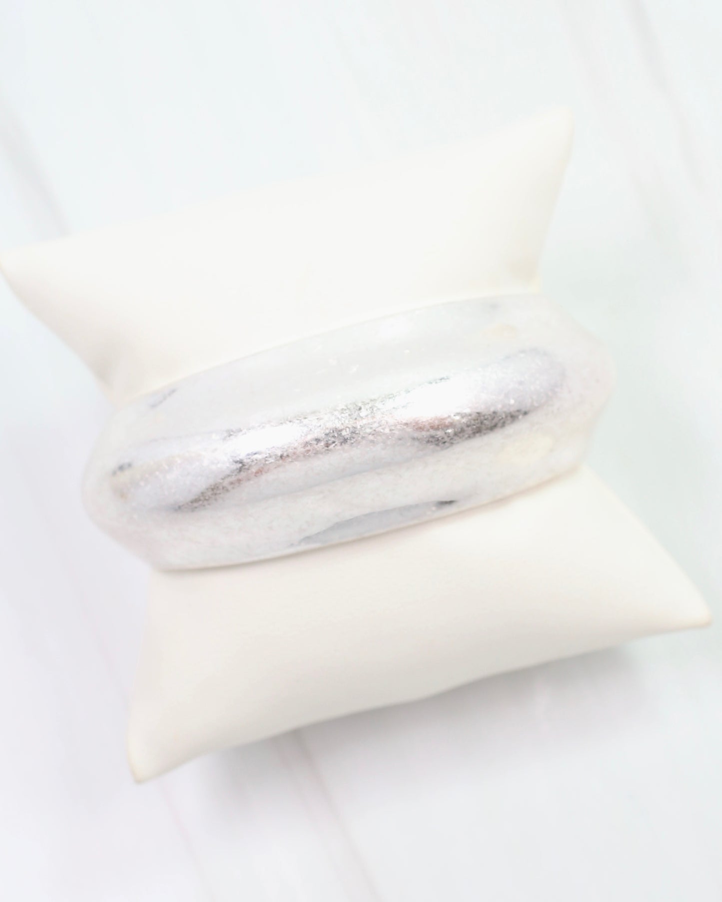 Arabella Bangle Bracelet Worn Silver