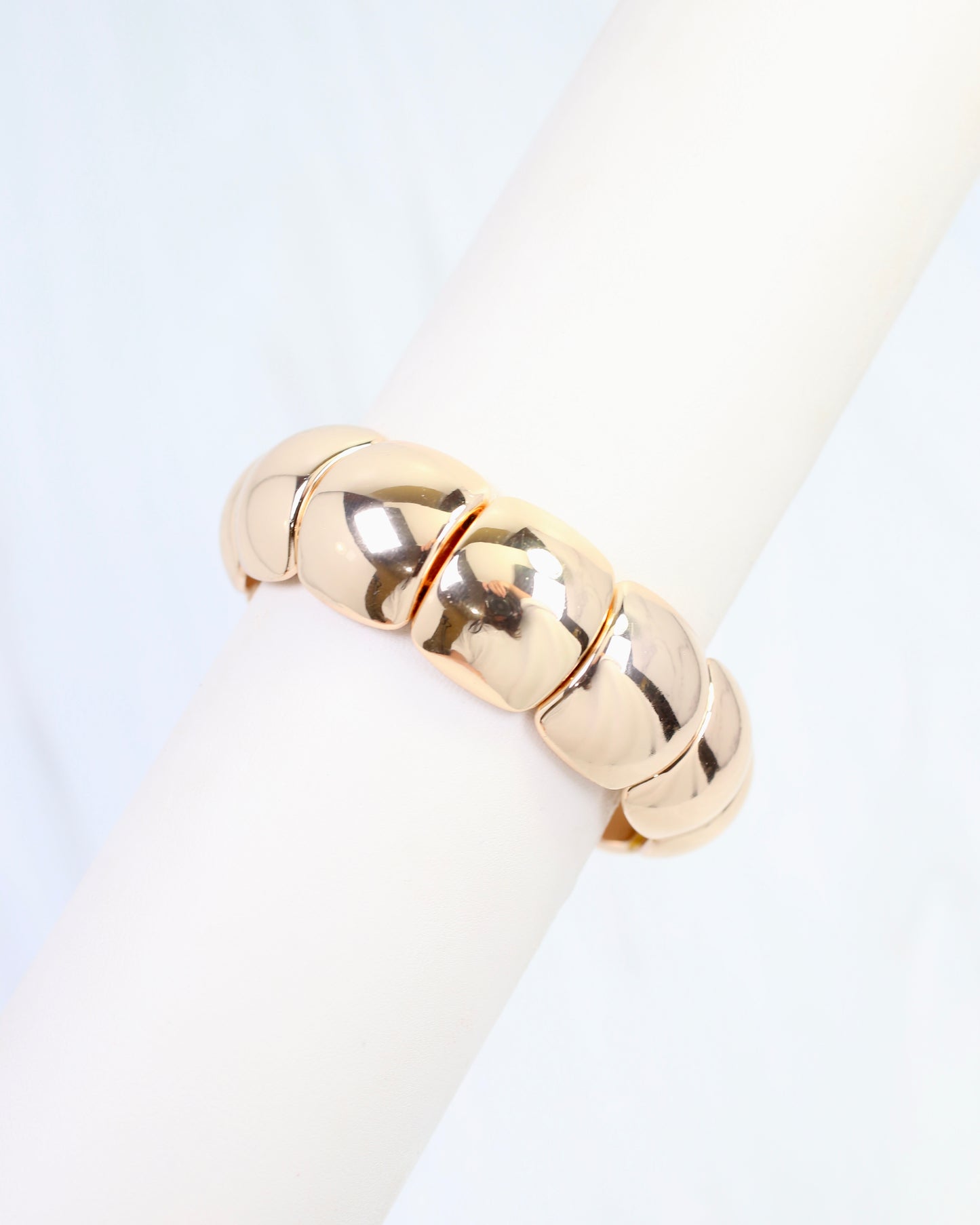 Charis Rounded Stretch Bracelet Gold