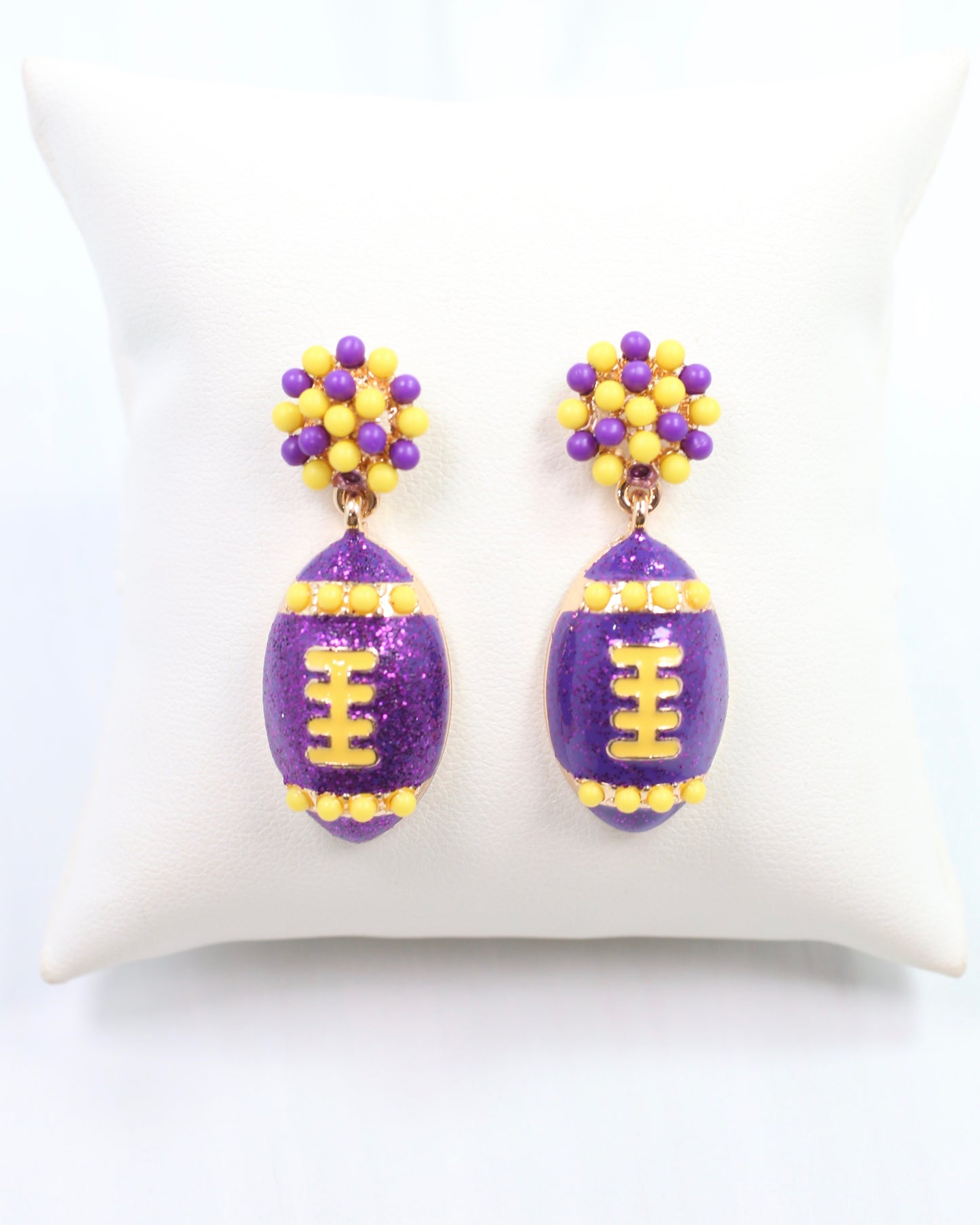 Adler Football Earring Purple Gold