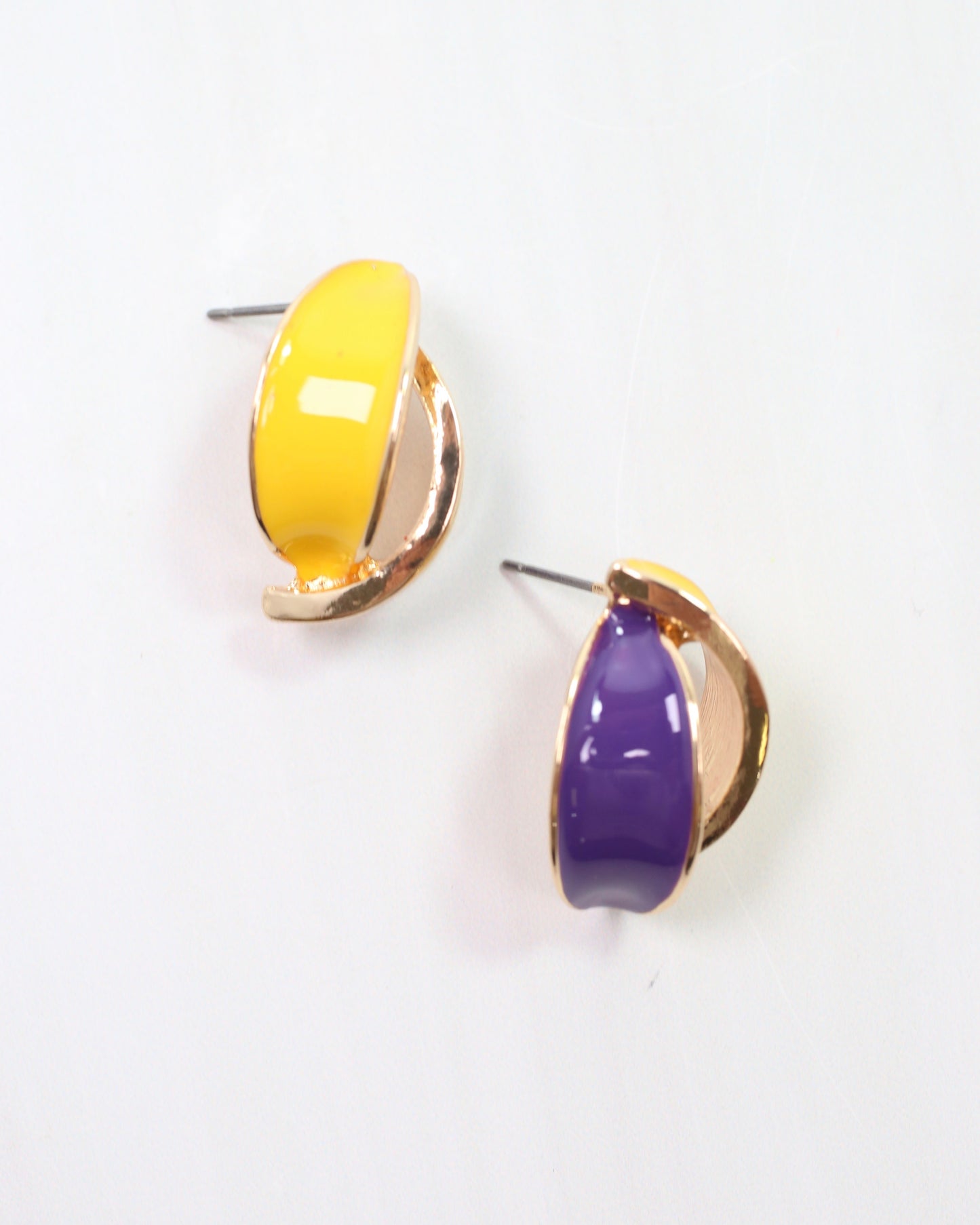 Cora Game Day Earring Purple Yellow