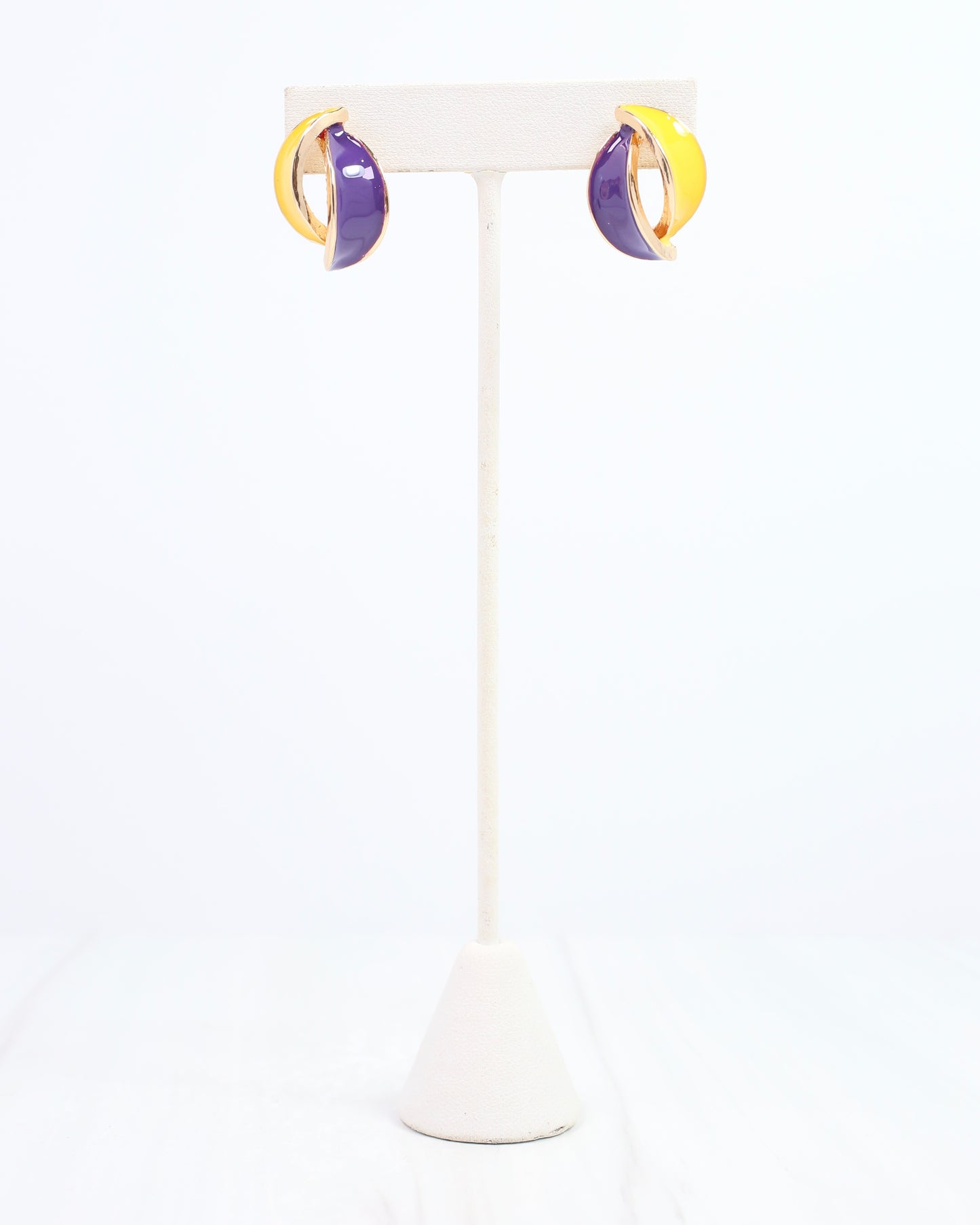 Cora Game Day Earring Purple Yellow