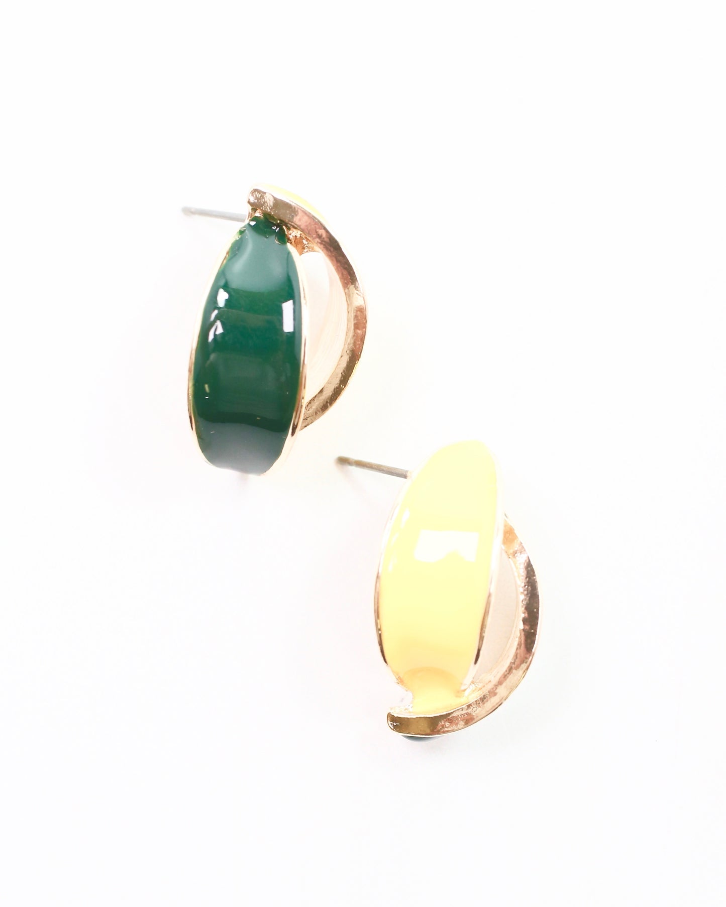 Cora Game Day Earring Green Gold