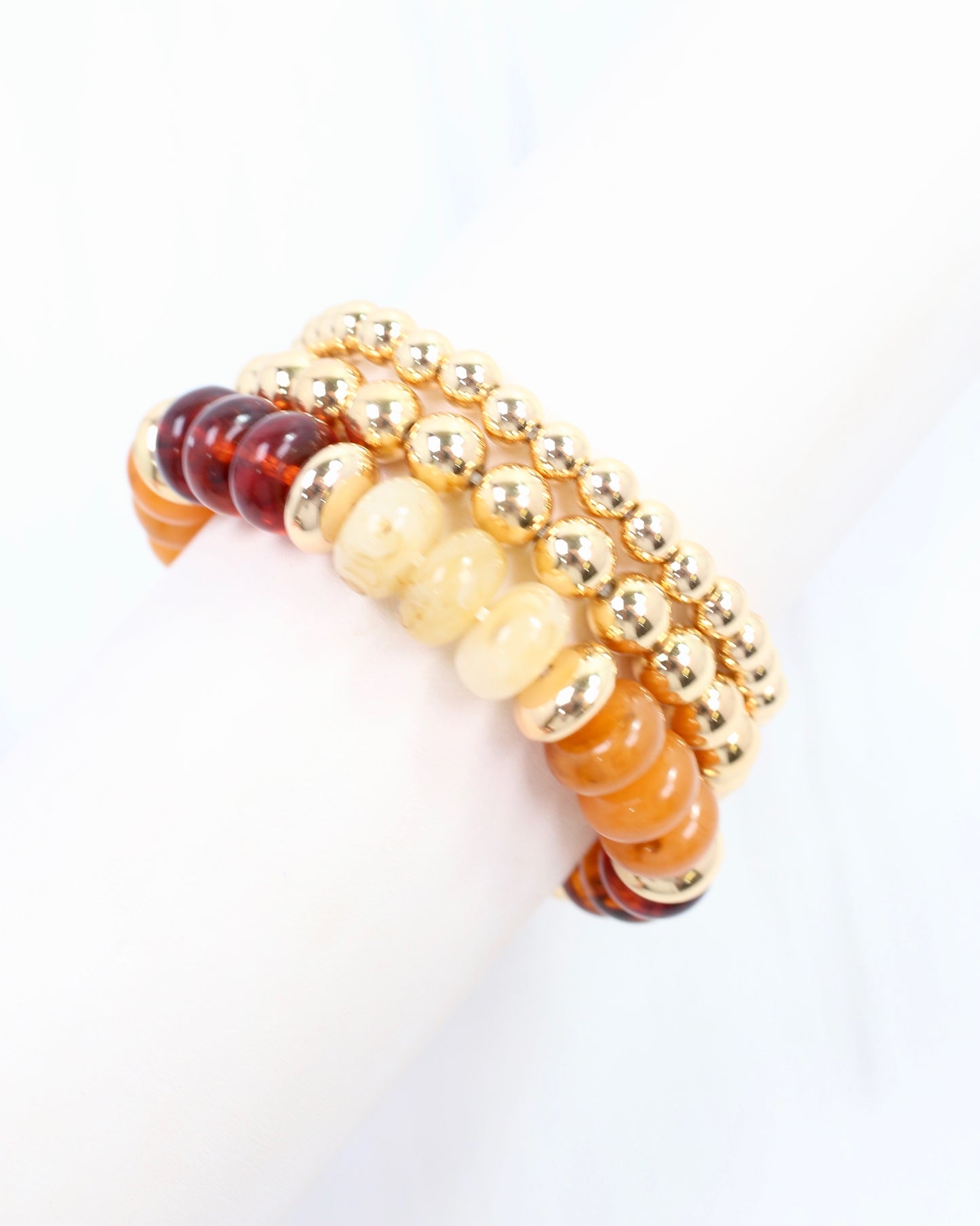 Eye Candy Stretch Bracelet Set Tortoise
