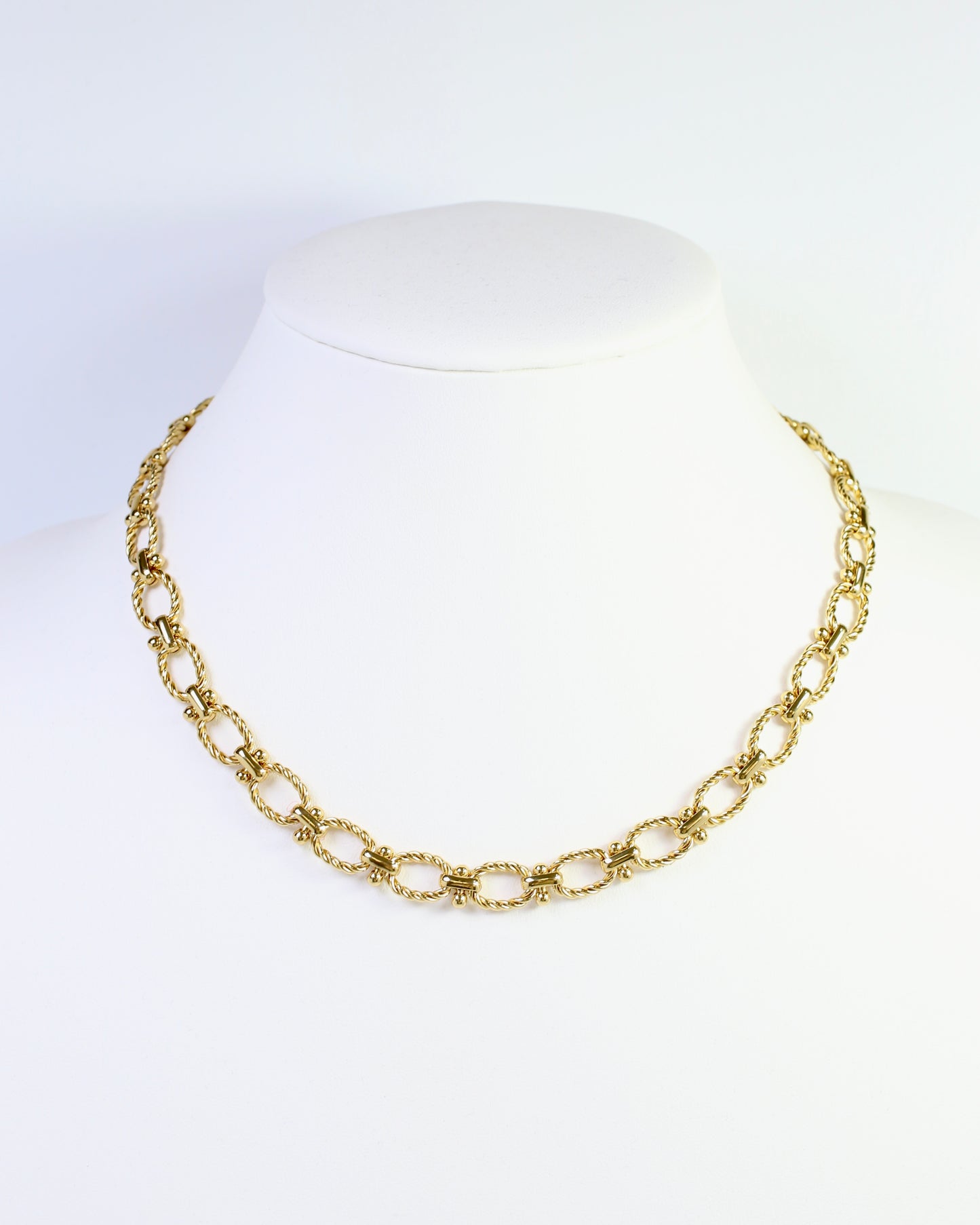 Tulsa Twisted Link Necklace Gold