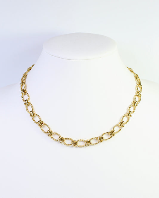 Tulsa Twisted Link Necklace Gold