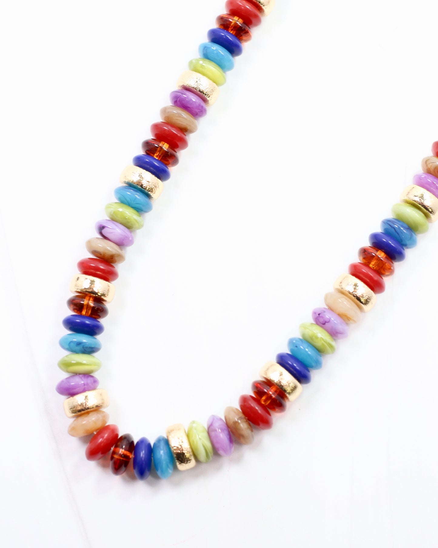 Eye Candy Beaded Necklace Dark Multi