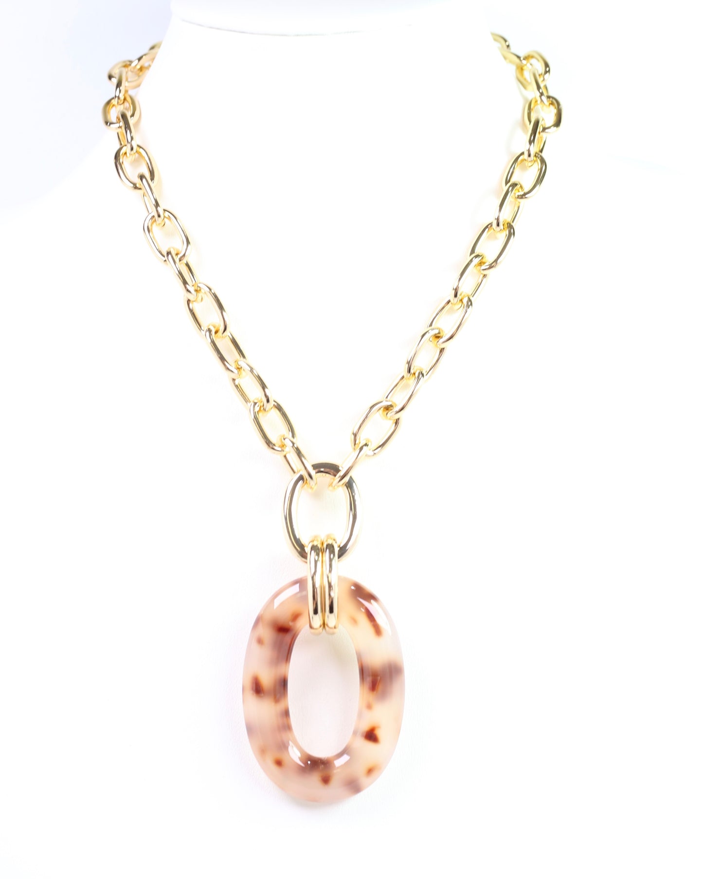 Theodora Pendant Necklace Lt Tortoise