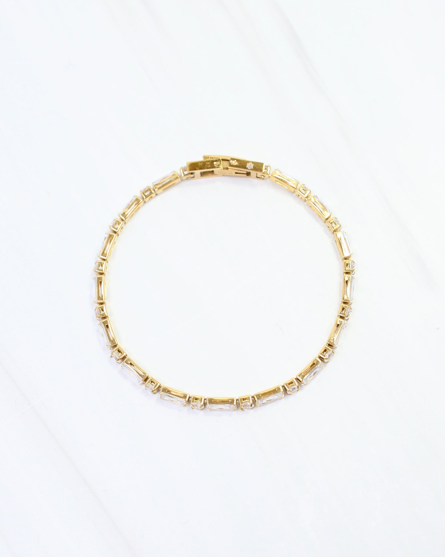 Courtney CZ Tennis Bracelet WP Gold