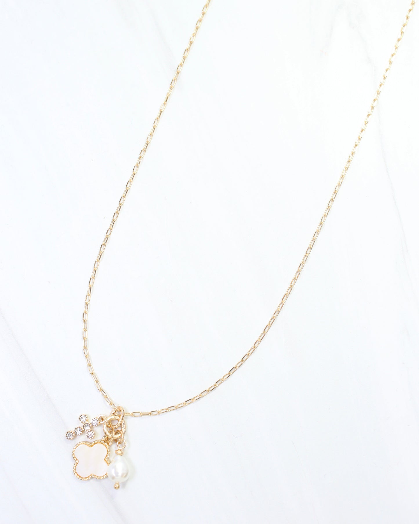 Bianco Necklace with Charms Gold