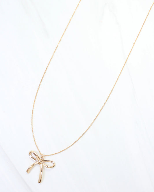 Phillips Bow Necklace Gold