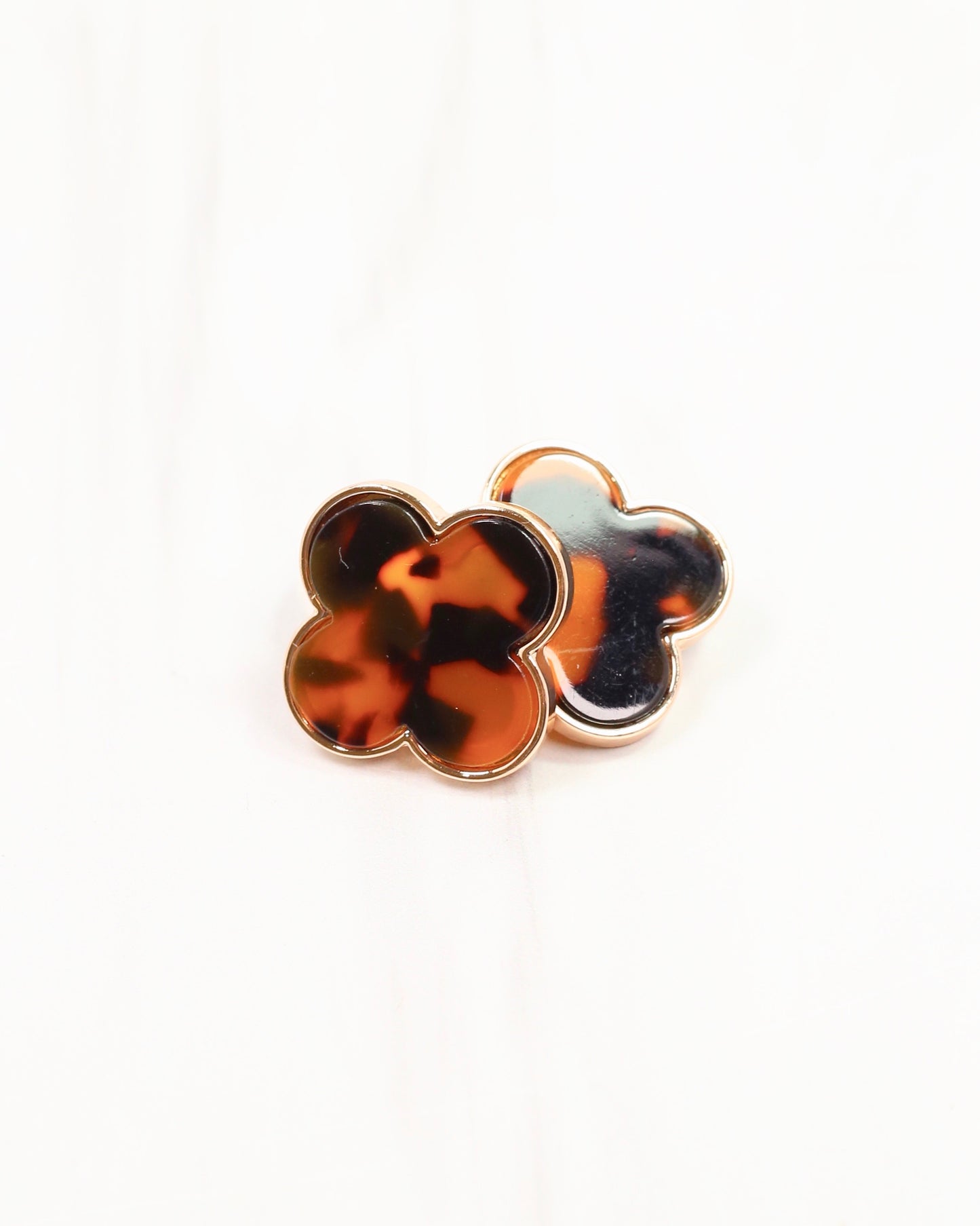 Mazie Clover Stud Earring Tortoise
