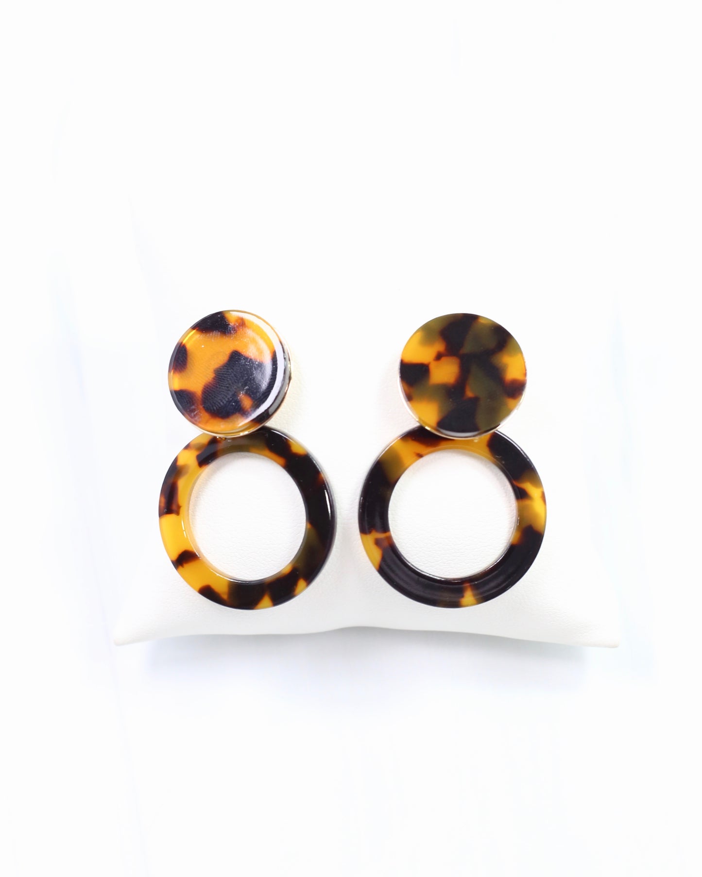 Bentlee Circle Drop Earring Tortoise
