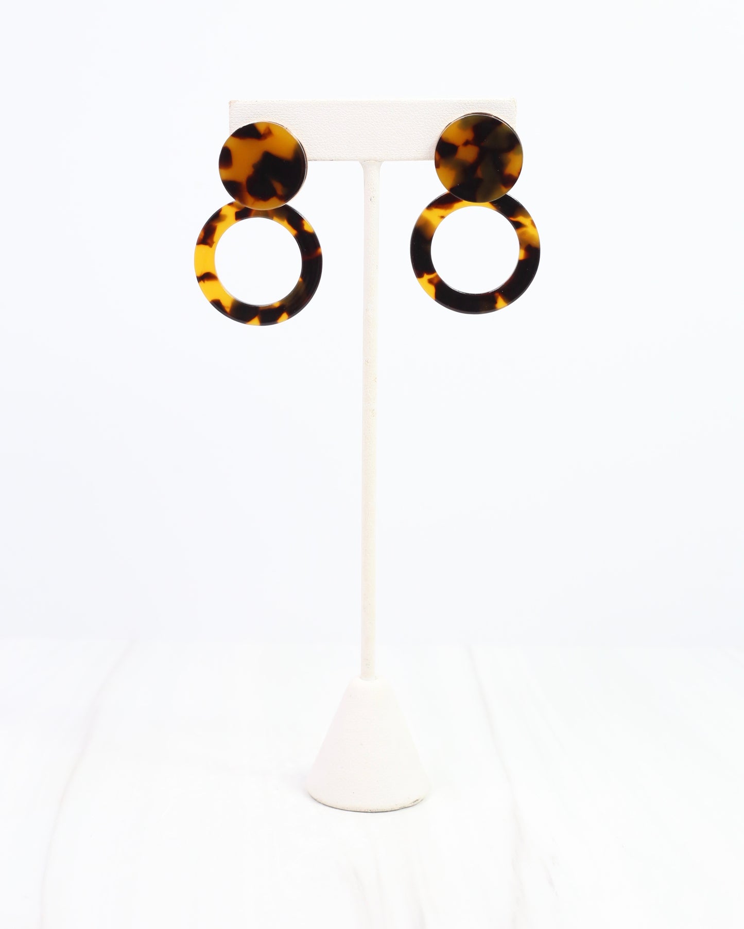 Bentlee Circle Drop Earring Tortoise