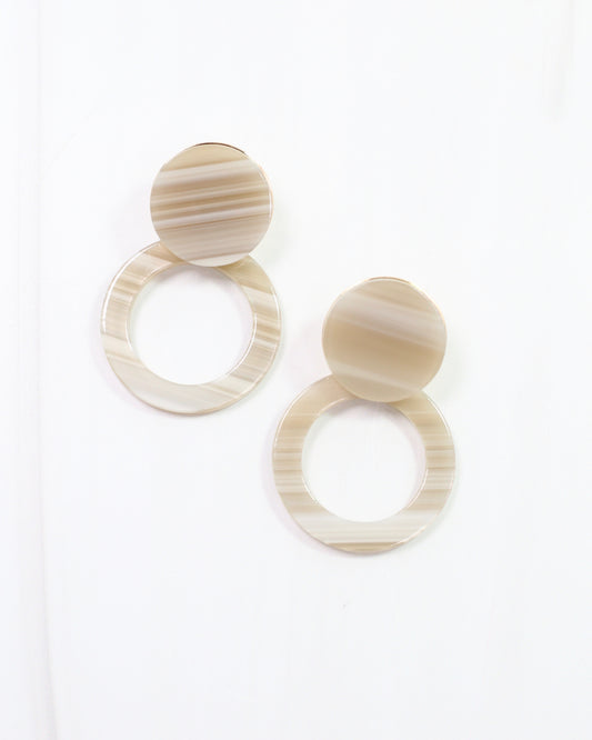 Bentlee Circle Drop Earring Grey