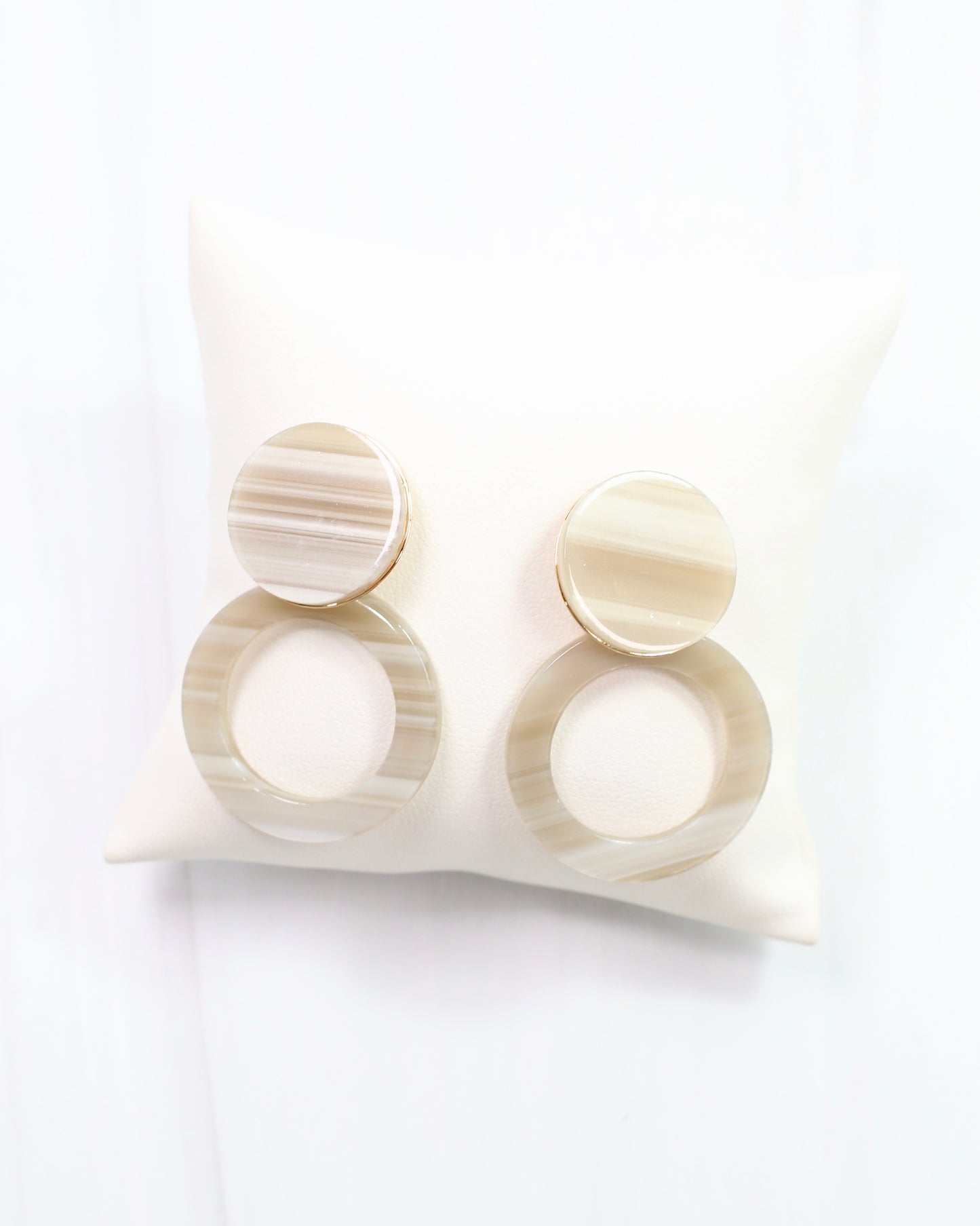 Bentlee Circle Drop Earring Grey